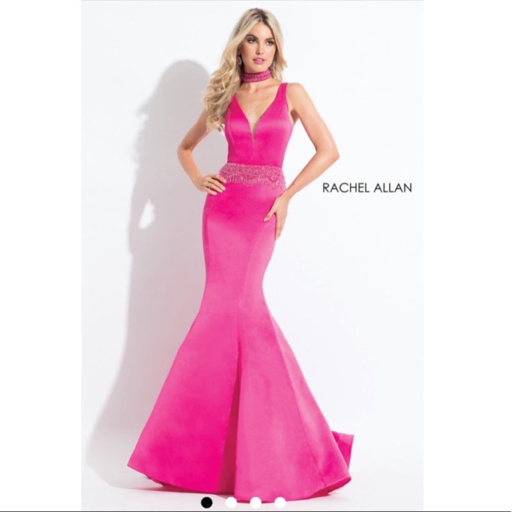 Rachel Allen Hot Pink Prom Dress